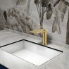 Waschbeckenarmatur, Wasserfall-Design, Mattgold, Waschbeckenmontage, Dion
