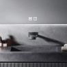 Waschbeckenarmatur Luna, Wasserfall-Effekt, LED-Display, Temperaturanzeige, hydroelektrisch, Unterputzmontage, Gun Grey