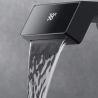 Waschbeckenarmatur Luna, Wasserfall-Effekt, LED-Display, Temperaturanzeige, hydroelektrisch, Unterputzmontage, Gun Grey