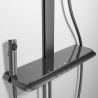 Dusch- und Badewannensystem, 2 Handbrausen, Armatur mit Piano-Tasten, 3 Funktionen, Wandmontage, Stahl, Gun Grey, Serano