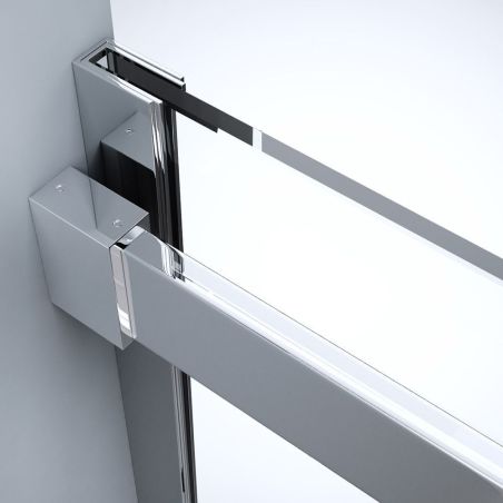 Duschtür EGO-17, Schiebetür, Nano-Behandlung, Breite zwischen 100 und 160 cm, ESG-Glas 8 mm