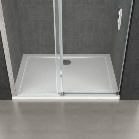Duschtür EGO-17, Schiebetür, Nano-Behandlung, Breite zwischen 100 und 160 cm, ESG-Glas 8 mm
