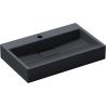Waschbecken EGO 19, Anthrazit Matt, 50-80 cm, Marmorkomposit, Aufsatz-/Wandmontage, mit Hahnloch