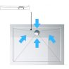 Rechteckige Slim-Duschwanne, inkl. Siphon, 4 cm Höhe, Größen von 80-90x100-160 cm, Sanitäracryl, EGO-FARO