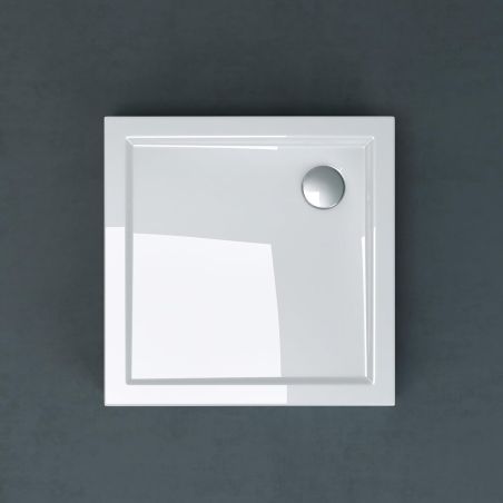 Duschwanne, Acryl, Größen 90x90, 100x100 cm, mit Siphon, Höhe 14 cm, EGO-F1H