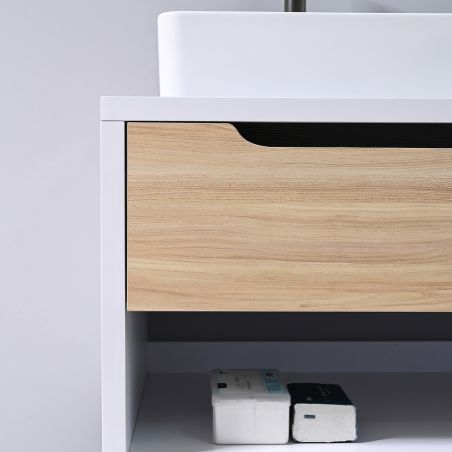 Badezimmermöbel, 120 x 55 cm, Schichtholz, 2 Soft-Close-Schubladen, Stauraum, Riviera