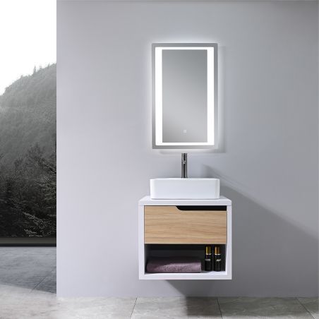 Badezimmermöbel, 60 x 55 cm, Schichtholz, Soft-Close-Schublade, Stauraum, Riviera