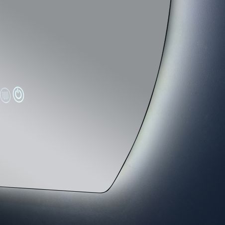 LED-Spiegel, Anti-Beschlag und Touch-Taste, 5 mm, 3 Lichtfarben, Einstellbare Helligkeit, Größen 60x80–70x100 cm, Luna