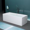 Freistehende Badewanne, glänzend Weiß, thermoaktives Acryl, 180x80 cm, EGO 509