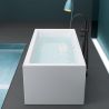 Freistehende Badewanne, glänzend Weiß, thermoaktives Acryl, 180x80 cm, EGO 509
