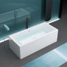 Freistehende Badewanne, glänzend Weiß, thermoaktives Acryl, 180x80 cm, EGO 509