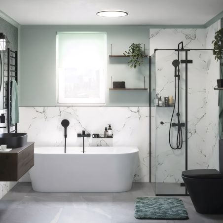 Freistehende Badewanne, glänzend Weiß, thermoaktives Acryl, 170x75 cm, EGO 519