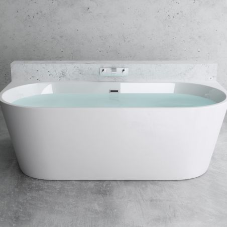 Freistehende Badewanne, glänzend Weiß, thermoaktives Acryl, 170x75 cm, EGO 519