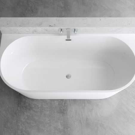 Freistehende Badewanne, glänzend Weiß, thermoaktives Acryl, 170x75 cm, EGO 519