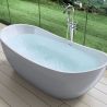Freistehende Badewanne, glänzend Weiß, thermoaktives Acryl, 180x80 cm, EGO 502