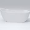 Freistehende Badewanne, Acryl, mit Ablaufventil, glänzend Weiß innen und außen, 170x75 cm, Liza
