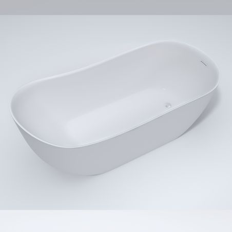 Freistehende Badewanne, Acryl, mit integriertem Ablaufventil, glänzend weiß außen/innen, 170x75 cm, Liza Freistehende Badewanne, Acryl, mit integriertem Ablaufventil, glänzend weiß außen/innen, 170x75 cm, Liza