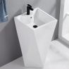 Standwaschbecken Enrico, Weiß, mit Hahnloch, 47x47x83 cm, Bodenmontage, Sanitärkeramik