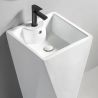 Standwaschbecken Enrico, Weiß, mit Hahnloch, 47x47x83 cm, Bodenmontage, Sanitärkeramik