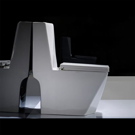 WC Enrico, SifonFlush, Weiß, 68x37 cm, Tank inklusive, Bodenmontage, Abdeckung mit Soft-Close inklusive