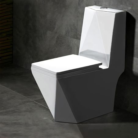 WC Enrico, SifonFlush, Weiß, 67x36 cm, Tank inklusive, Bodenmontage, Abdeckung mit Soft-Close inklusive