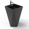 Standwaschbecken Enrico, Mattschwarz, Power Colour, mit Hahnloch, 47x 47x83 cm, Bodenmontage, Sanitärkeramik
