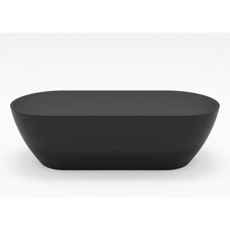 Freistehende Badewanne, CristalMood, Transparent Schwarz, 170x80 cm, mit Ablaufventil, Sole