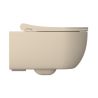 WC-Becken EGO Michael Rimless, 49x37 cm, Jasmin seidenmatt, Power Colour, hängende Montage, Duroplast Soft-Close Easy-Off-Deckel