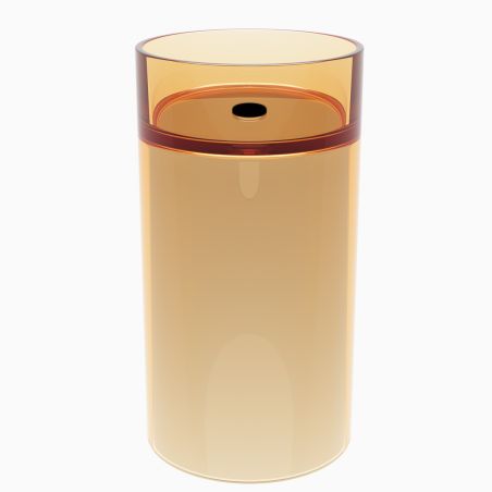 Freistehendes Waschbecken, CristalMood, Transparent Gold, Ventil inklusive, 45x45x85 cm, Sole