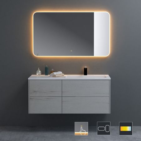 Badezimmerspiegel EGO – Louie, mit LED, Antibeschlag-Funktion und Touch-Schalter