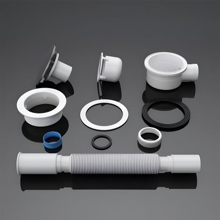 Rechteckige Slim-Duschwanne, inkl. Siphon, 4 cm Höhe, Größen von 80-90x100-160 cm, Sanitäracryl, EGO-FARO