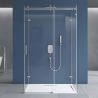 Duschkabine, 3 Seiten, Schiebetür, 8 mm Glas, Nano-Beschichtung, Maße nach Wahl, EGO-17-2U