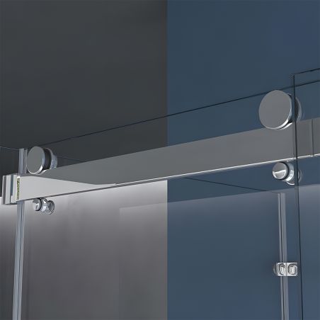 Duschkabine, 3 Seiten, Schiebetür, 8 mm Glas, Nano-Beschichtung, Maße nach Wahl, EGO-17-2U