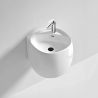 Waschbecken Azen, wandhängend, mit Hahnloch 47x47 cm, Weiß