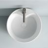 Standwaschbecken, Glänzend Weiß, mit Hahnloch, Durchmesser 45 cm, Modena Standwaschbecken, Glänzend Weiß, mit Hahnloch, Durchmesser 45 cm, Modena