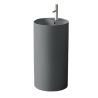 Standwaschbecken, Mattgrau, Power Colour, mit Hahnloch, Durchmesser 45 cm, Modena Standwaschbecken, Mattgrau, Power Colour, mit Hahnloch, Durchmesser 45 cm, Modena