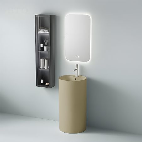Standwaschbecken, Jasmin Matt, Power Colour, mit Hahnloch, Durchmesser 45 cm, Modena