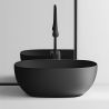 Waschbecken, Mattschwarz, Power Colour, Sanitärkeramik, ultra-dünnes Design, 40.5x40.5 cm, Viva