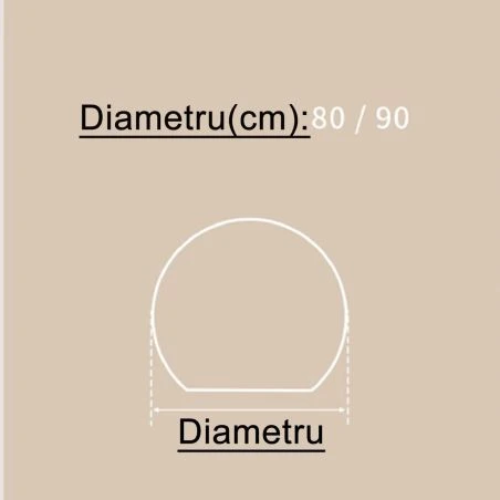 Smart LED-Spiegel, 5 mm, Anti-Beschlag, Touch-Taste, 3 Lichtfarben, Durchmesser: 80, 90, 100 cm, Orbis