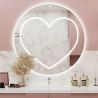 Smart-LED-Spiegel, 5 mm, Anti-Beschlag, Touch-Taste, 3 Lichtfarben, Durchmesser 80,90 cm, Cuore