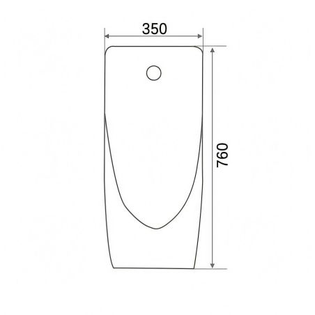 Urinal mit integriertem Sensor, Wand- oder Bodenablauf, 35x38x76 cm, Glänzend Weiß, Lavino