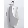 Urinal mit integriertem Sensor, Wand- oder Bodenablauf, 35x38x75 cm, Glänzend Weiß, Lavino