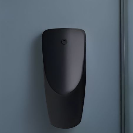 Urinal mit integriertem Sensor, Wand- oder Bodenablauf, 35x38x76 cm, Mattschwarz, Lavino