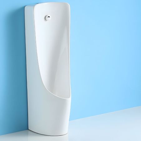 Urinal mit integriertem Sensor, Bodenablauf, 34x35.5x100 cm, Glänzend Weiß, Silento