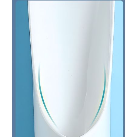 Urinal mit integriertem Sensor, Bodenablauf, 34x35.5x100 cm, Glänzend Weiß, Silento