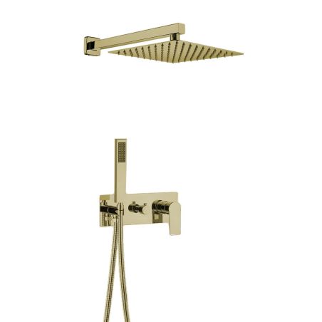 Duschsystem, Mattgold, 2...
