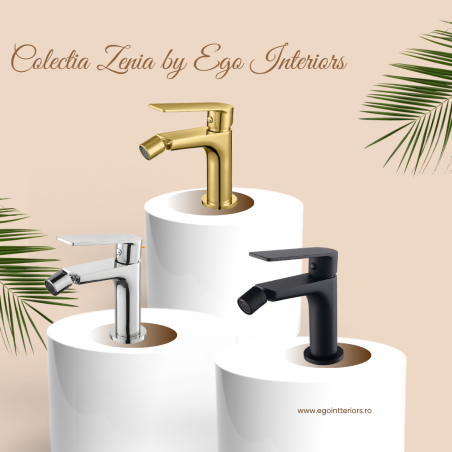 Bidet-Armatur, mit Perlator, Messing, Mattschwarz, Zenia