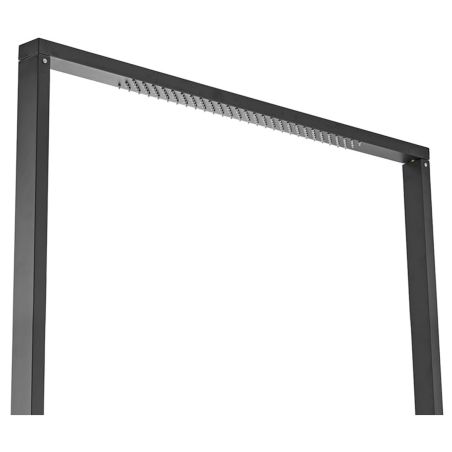 Solar-Dusche für Garten und Pool, Wasserfall-Duschkopf, 40 L Kapazität, WPS, Mattschwarz, Viento