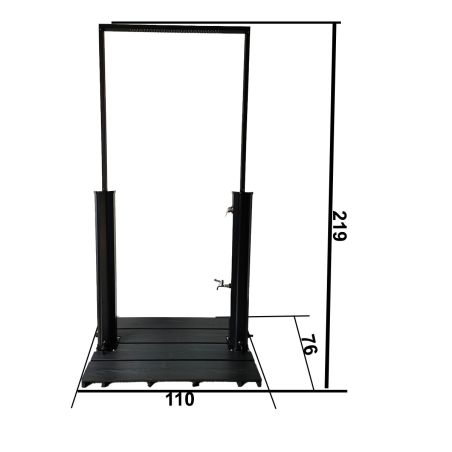 Solar-Dusche für Garten und Pool, Wasserfall-Duschkopf, 40 L Kapazität, WPS, Mattschwarz, Viento
