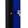Solar-Dusche, 60 Liter, Fußdusche, Handbrause, Thermometer, Regenduschkopf, PVC+ABS, Blau-Schwarz, Alicante